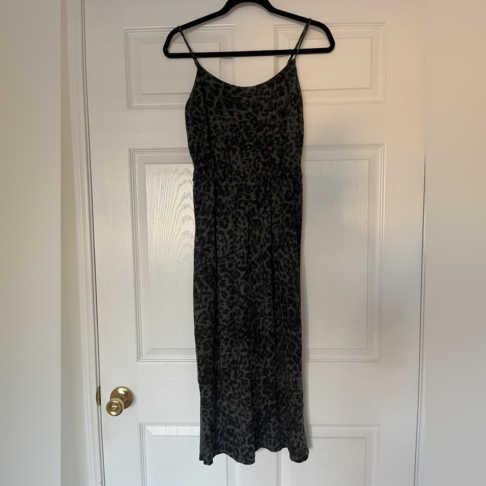 Leopard Print Spaghetti Strap Dress XS Old Navy